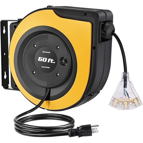 DEWENWILS 60 FT Retractable Extension Cord Reel