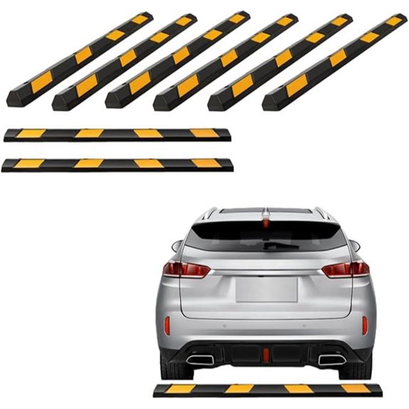 ERGOMASTER Heavy Duty Rubber Parking Stopper (Set of 8)