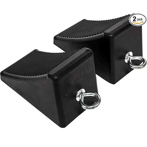 MaxxHaul Heavy-Duty Rubber Wheel Chocks (2 Pack)