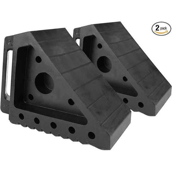 MAXXHAUL Solid Rubber Wheel Chock 2-Pack