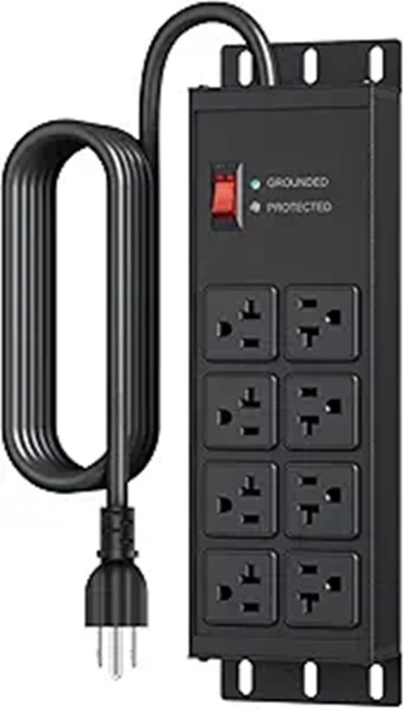 JUNNUJ Heavy Duty 20 Amp Surge Protector with Outlets