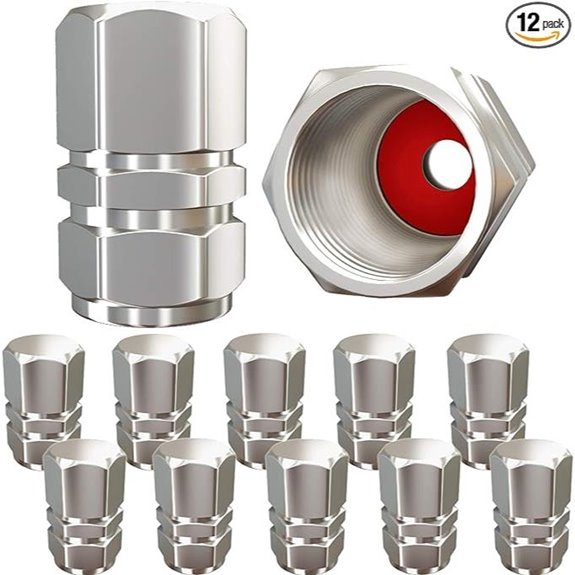 Tire Valve Caps (12 Pack) Heavy-Duty Stem Covers