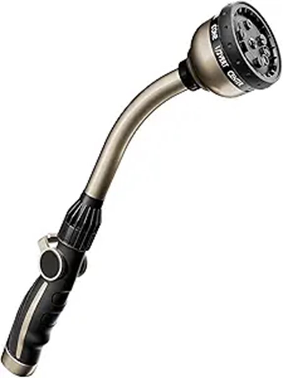 RESTMO Heavy Duty Watering Wand with 10 Spray Patterns