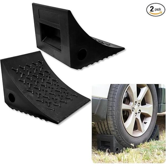 SECURITYMAN Heavy Duty Wheel Chocks (2 Pack)