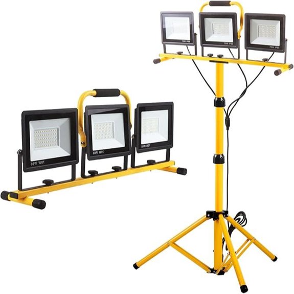 22000 Lumen Portable LED Work Light with Stand