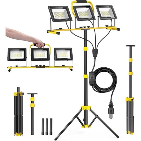 Upgraded 21000 Lumen LED Work Light with Stand