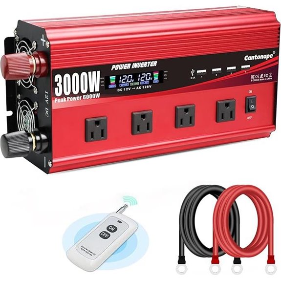 3000W Car Power Inverter with LCD & USB