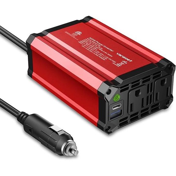 300W Car Power Inverter with USB-C and QC Ports