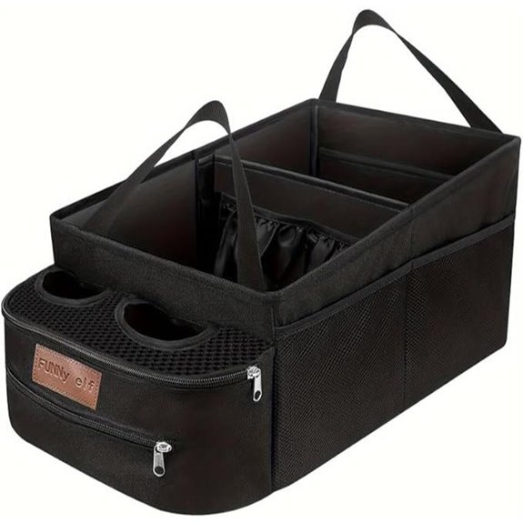 Funny Elf Car Backseat Organizer with Cup Holders