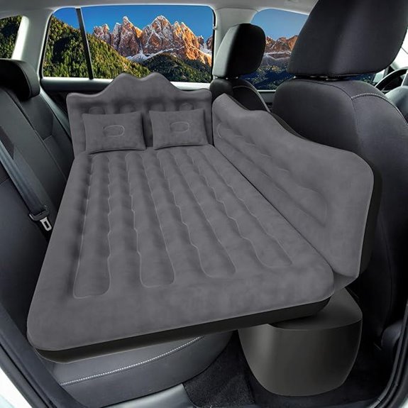 Inflatable Car Air Mattress with Pump and Pillows