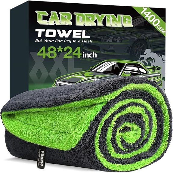 Microfiber Car Drying Towel Extra Large Green