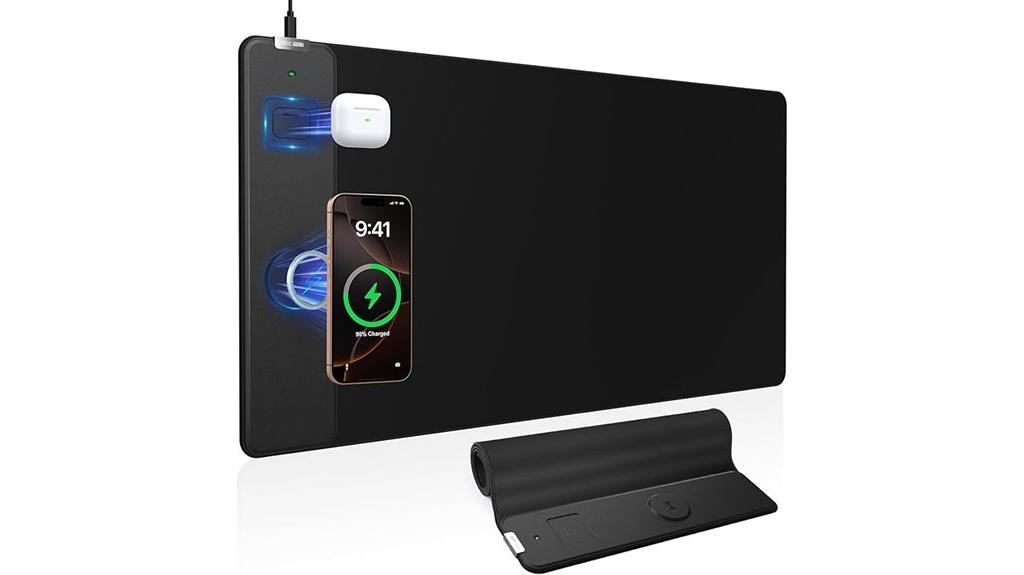 large wireless charging mouse pad