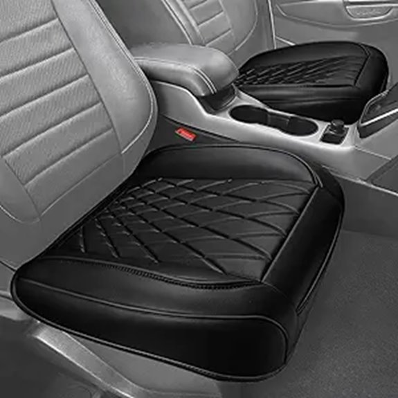 CAR PASS Leather Front Car Seat Covers (2 Pack)
