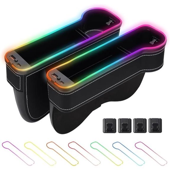 Shademax LED Car Seat Gap Filler Organizer (2 Pack)