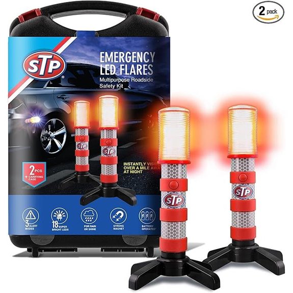 XTREME STP Emergency LED Road Flares with Magnet