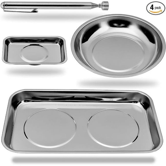 HORUSDY 4PC Magnetic Tray Set for Organizing Parts