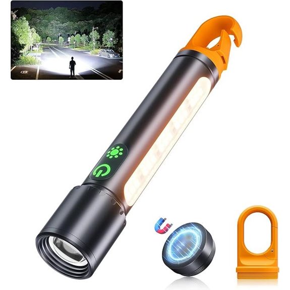 Rechargeable Magnetic Flashlight with 9 Modes