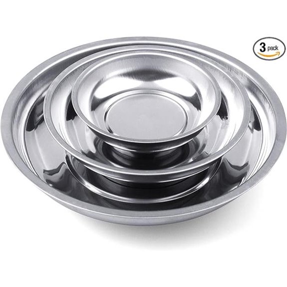 HORUSDY 3-Piece Round Magnetic Parts Tray Set