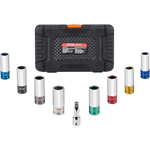 VEVOR 9-Piece Lug Nut Impact Socket Set