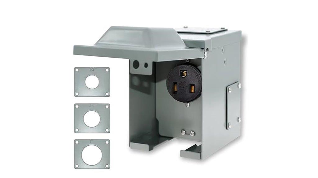 outdoor 50 amp outlet box