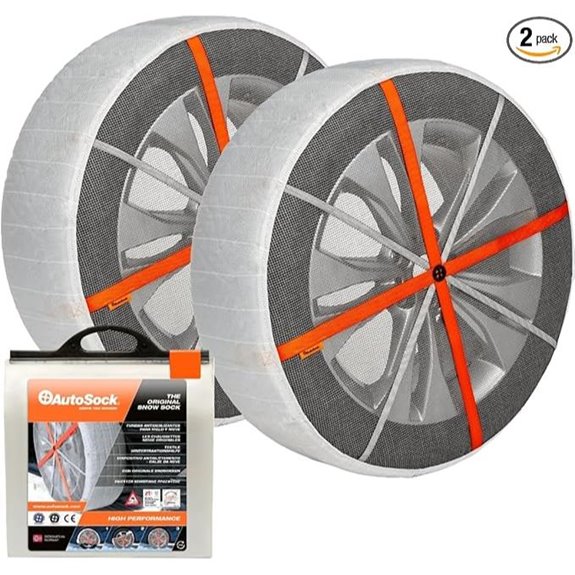 AutoSock for Passenger Vehicles HP697 Snow Socks for Tires Pack of 2
