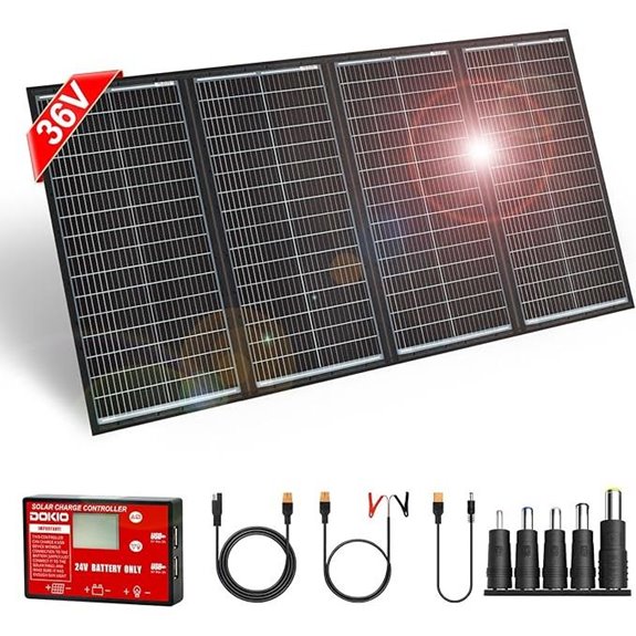 DOKIO 300W Portable Folding Solar Panel Kit