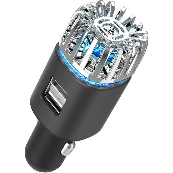 Car Air Purifier Ionizer with USB Charger