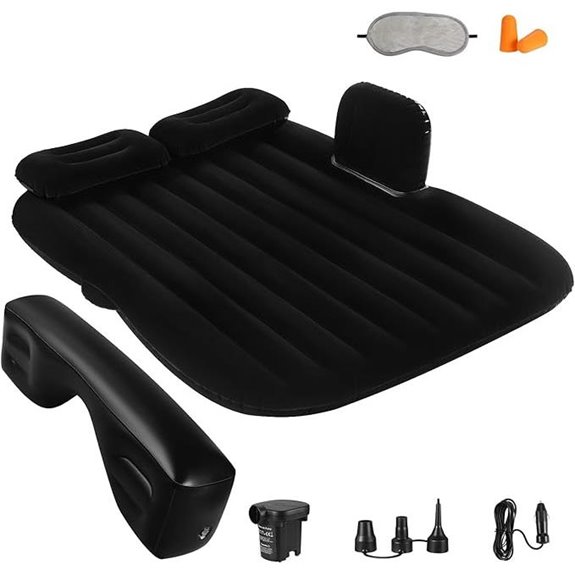 Portable Car Air Mattress with Pump and Pillows