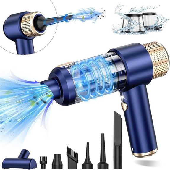 JONYJ Handheld Car Vacuum Cleaner with LED Light