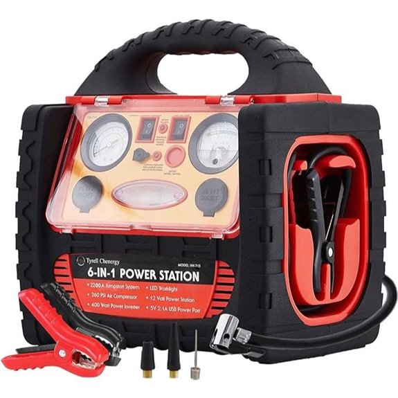 2200A Jump Starter with Air Compressor and Inverter