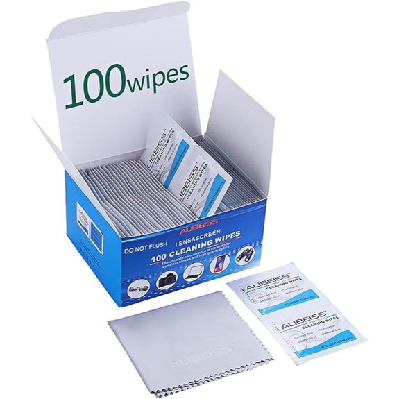 Pre-Moistened Lens Wipes for Glasses & Screens (100 Pack)