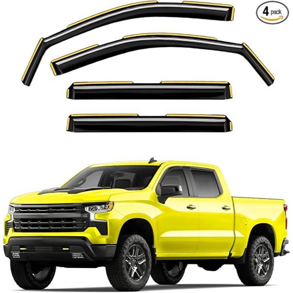 In-Channel Rain Guards for Chevy Silverado & GMC Sierra