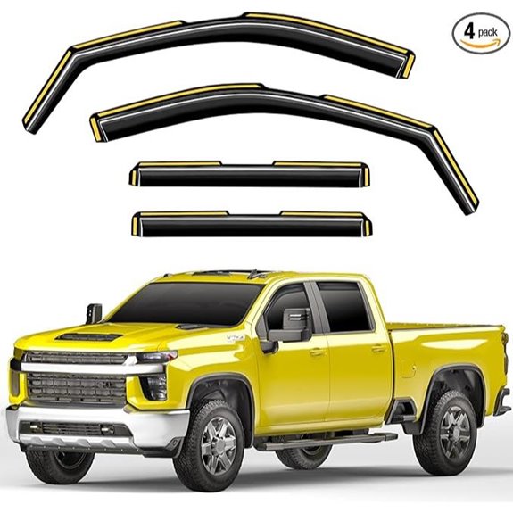In-Channel Rain Guards for Silverado & Sierra Crew Cab