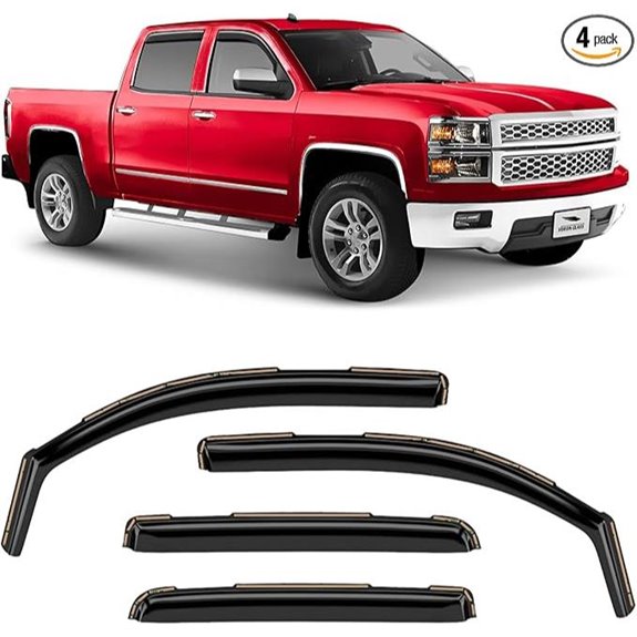 Voron Chev/GMC Silverado/Sierra Rain Guards 4 Pieces