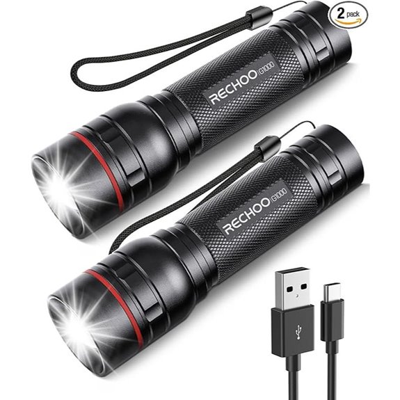 RECHOO Rechargeable Flashlights High Lumens (2 Pack)