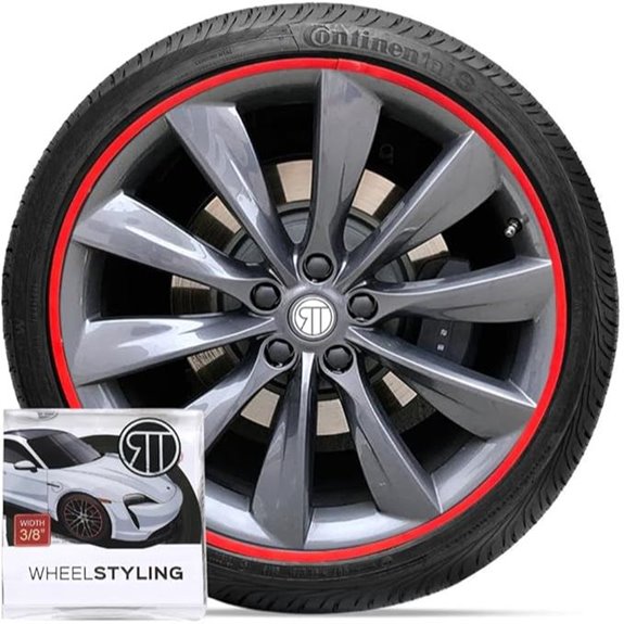 3/8 Inch Wheel Rim Protectors (Set of 4 Red Fire)