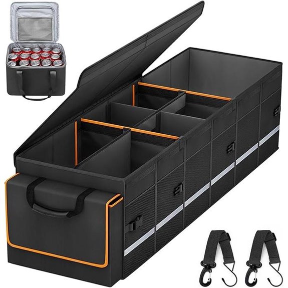 Car Trunk Organizer with Removable Cooler Bag