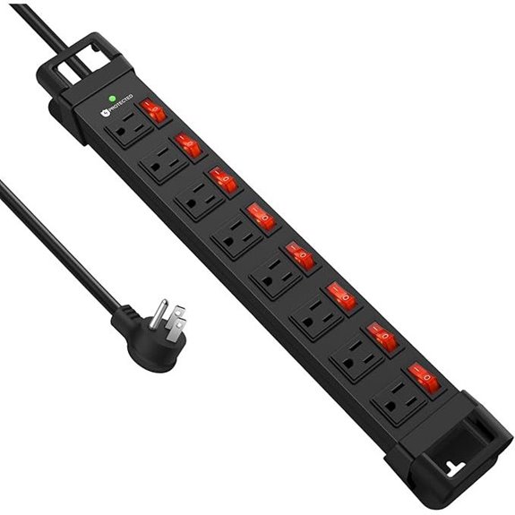 Heavy Duty Power Strip with Individual Switches