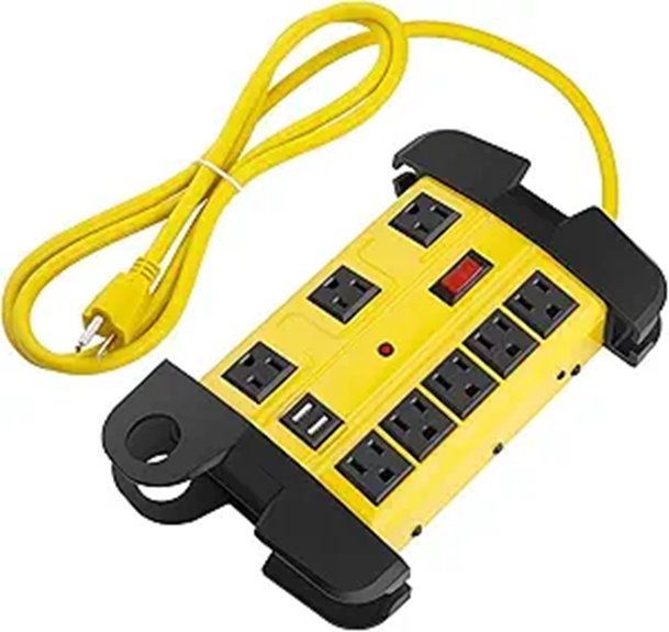 Heavy Duty Power Strip with USB and 8 Outlets