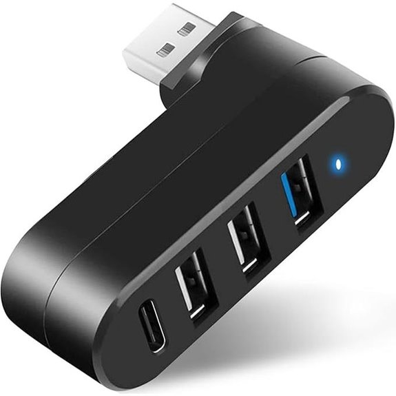 VIENON 4-Port USB 3.0 Hub with Rotatable Design