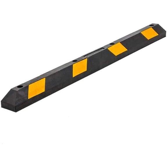 Zento Deals Rubber Parking Curb Garage Car Stopper