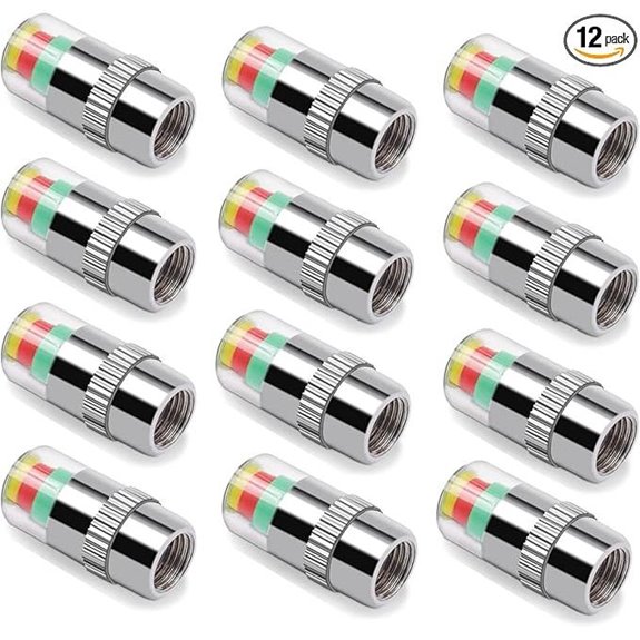 12pcs Tire Pressure Monitoring Valve Caps