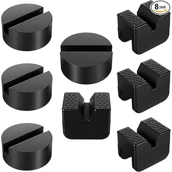 Universal Rubber Jack Stand Pads Adapter (8 Pcs)