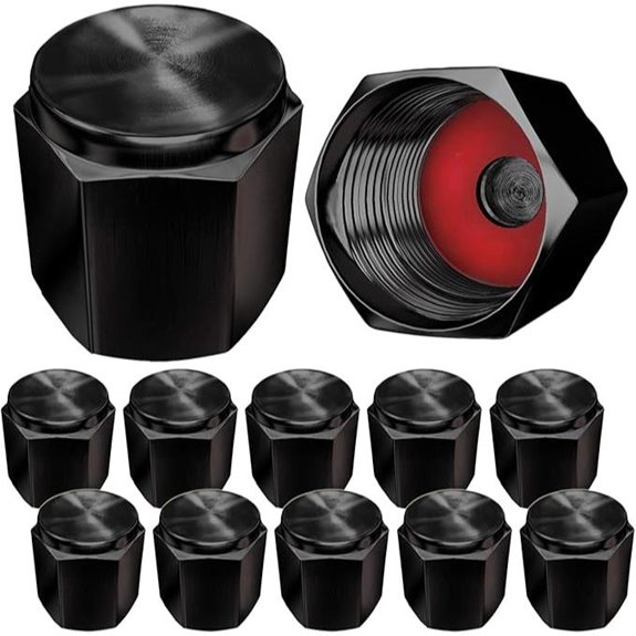 Aluminum Tire Valve Stem Caps (12 Pack)