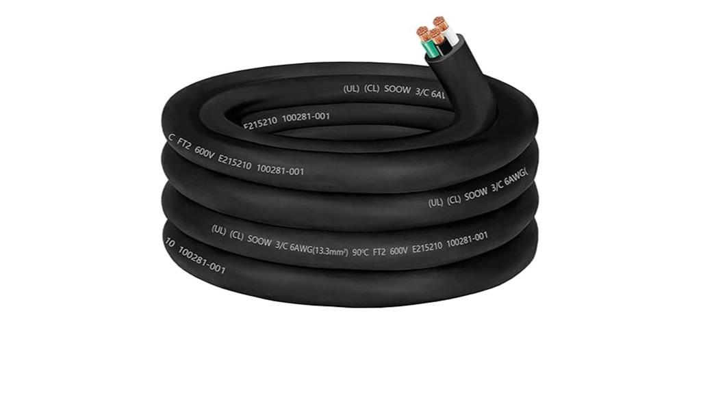 six gauge portable power cable