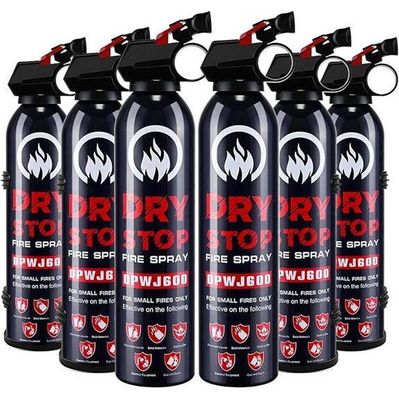 6 Pack Dry Powder Fire Extinguishers for Home & Car
