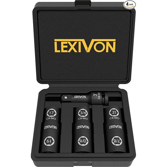 LEXIVON Impact Socket Set (6 Total Sizes)