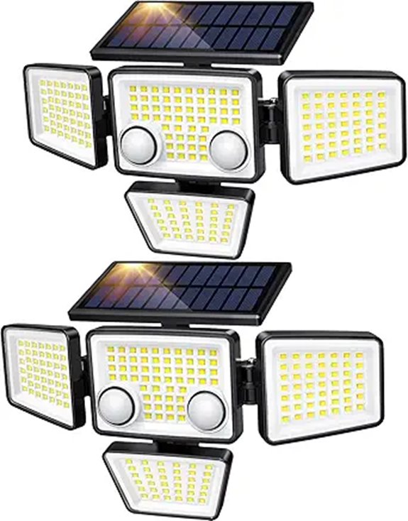 Solar Outdoor Motion Sensor Lights (2 Pack)