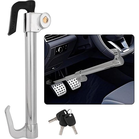 Anti-Theft Steering Wheel & Brake Lock with Keys