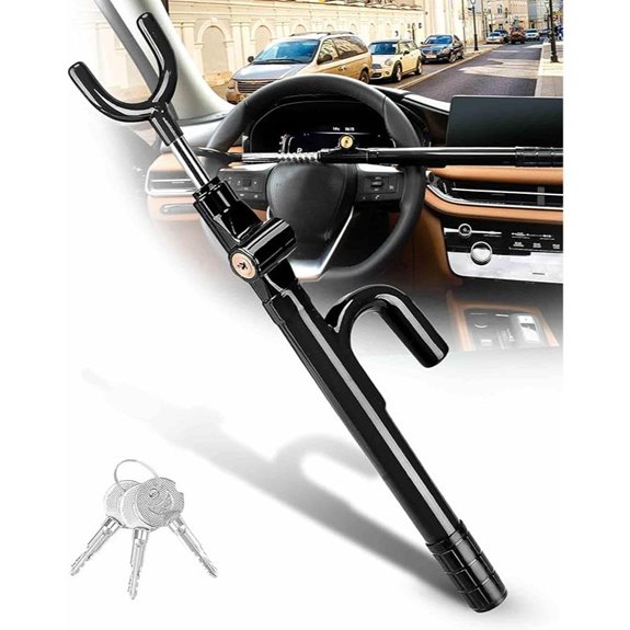 Tevlaphee Car Steering Wheel Lock with Keys